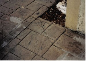 Stamped Concrete with cracks - 1