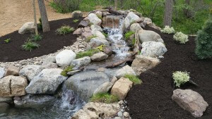 water feature, pond, waterfall