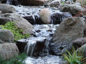 water feature, pond, waterfall